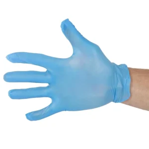 Vogue Vinyl Food Prep Gloves Blue Powder Free Medium
