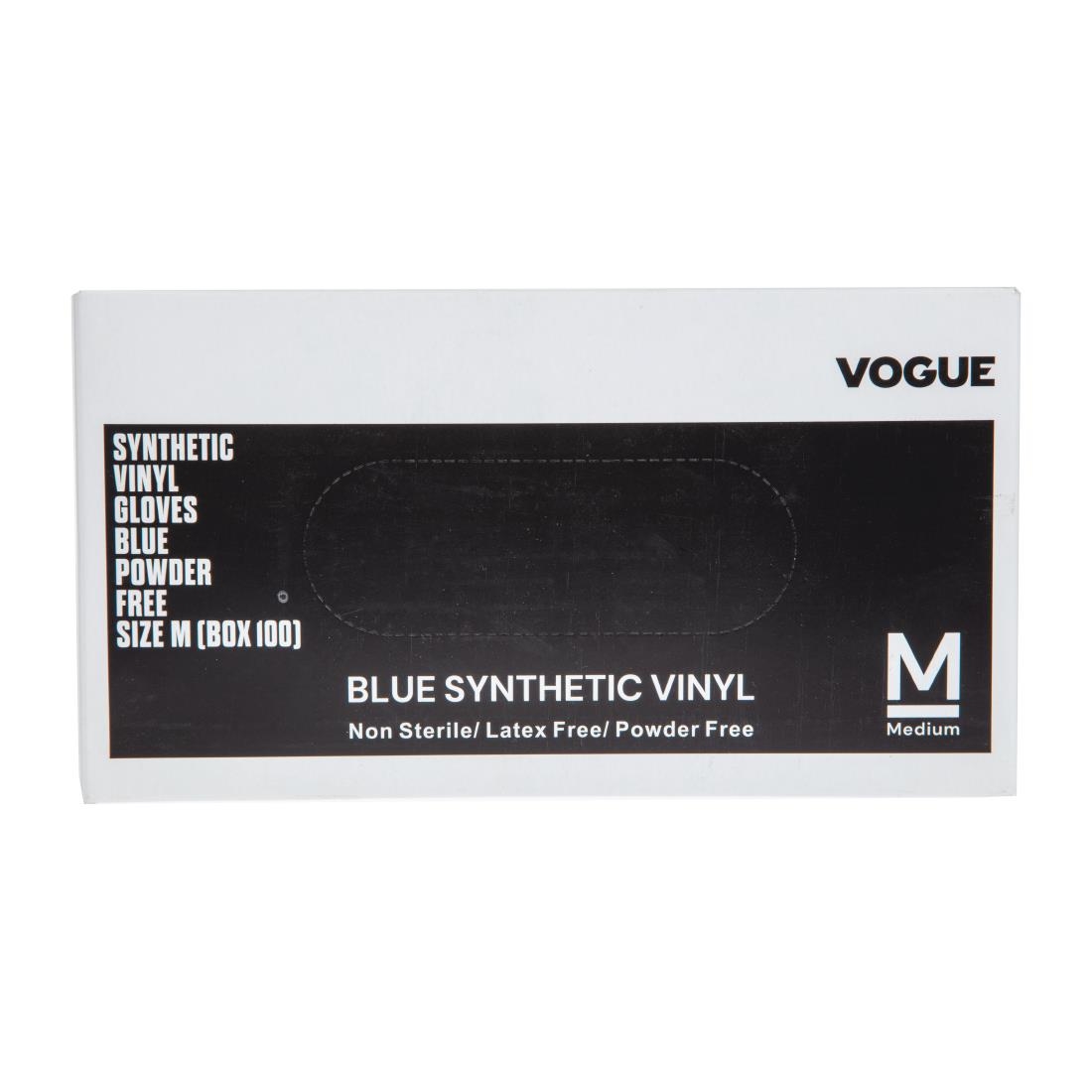 Vogue Vinyl Food Prep Gloves Blue Powder Free Large