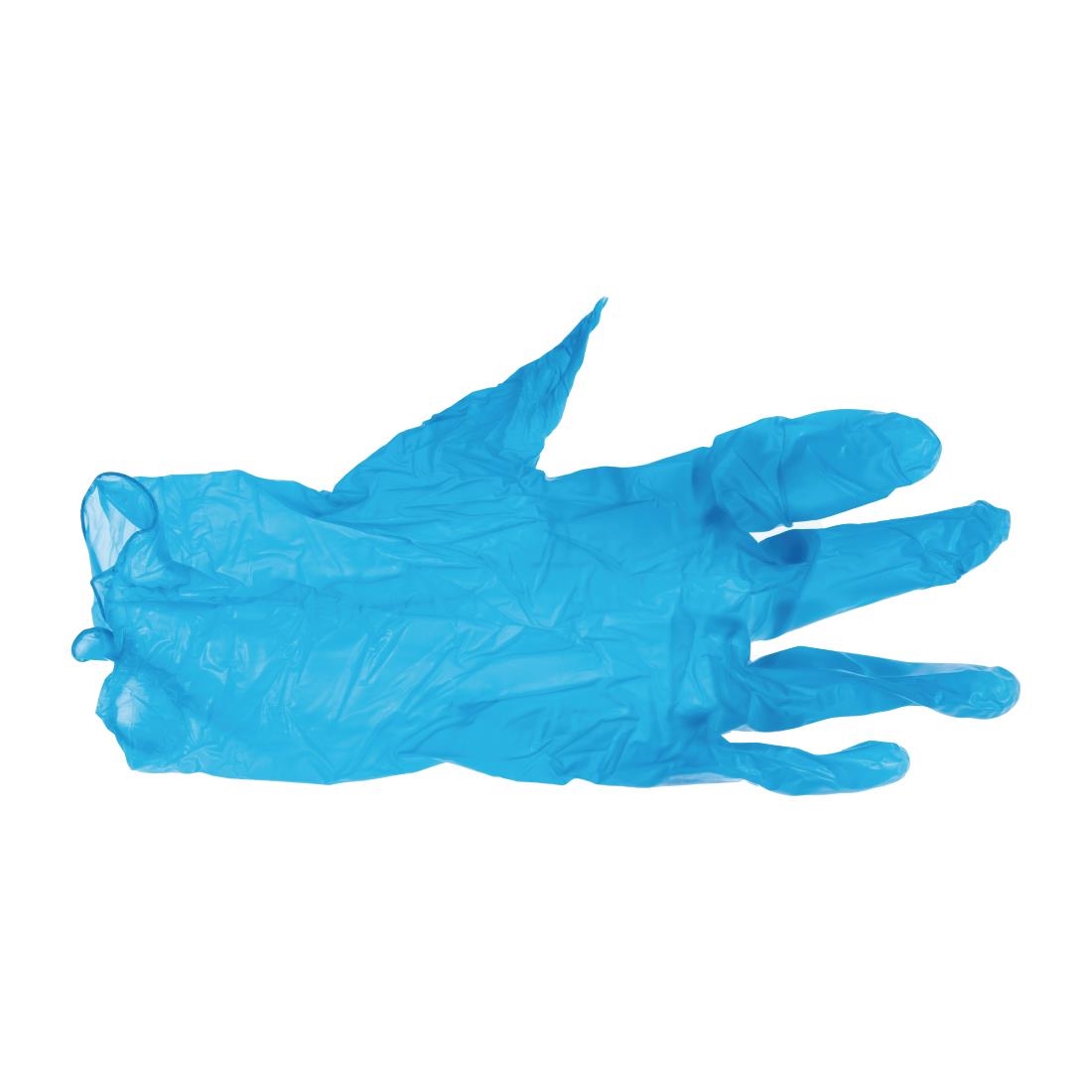 Vogue Vinyl Food Prep Gloves Blue Powder Free Large