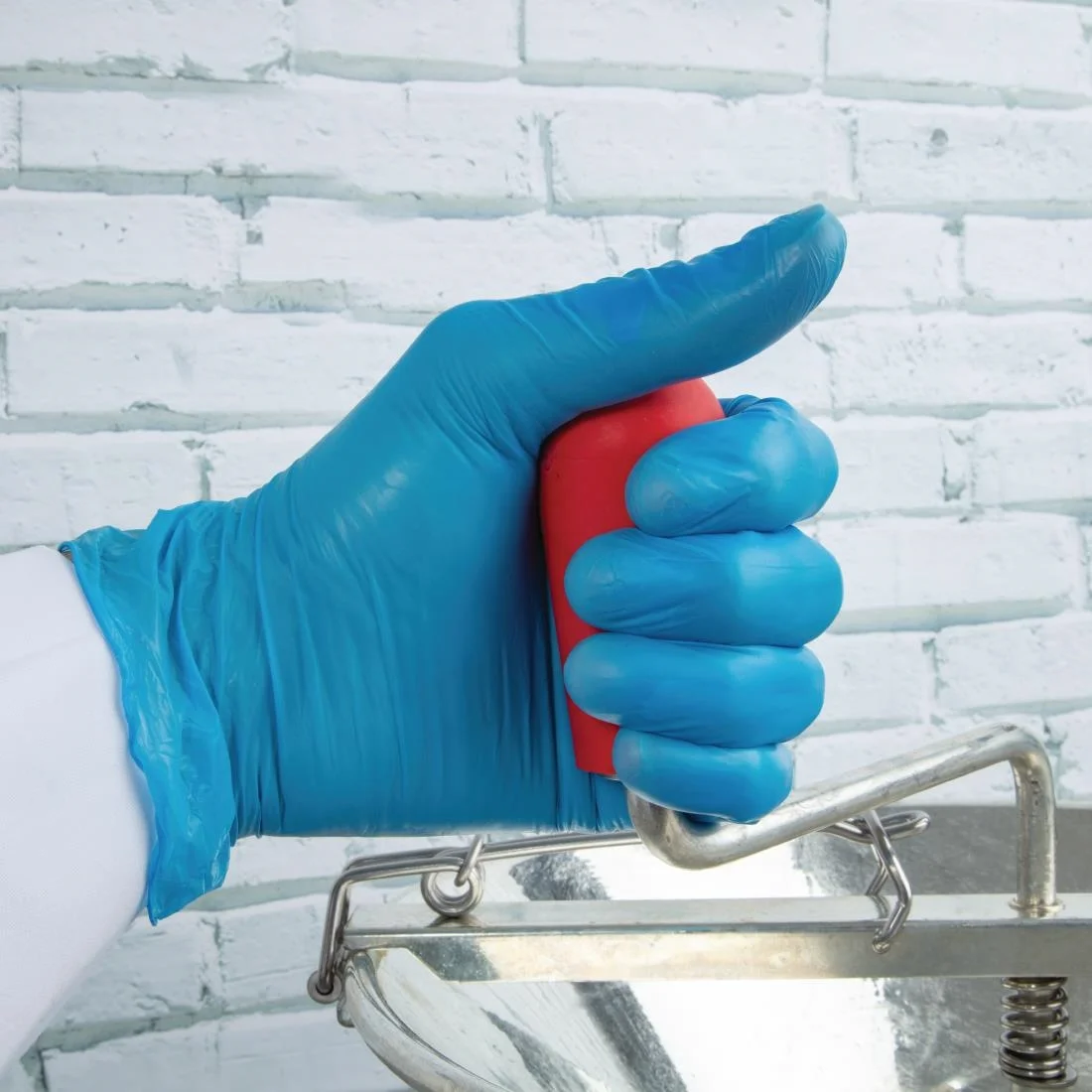 Vogue Vinyl Food Prep Gloves Blue Powder Free Large - Image 7