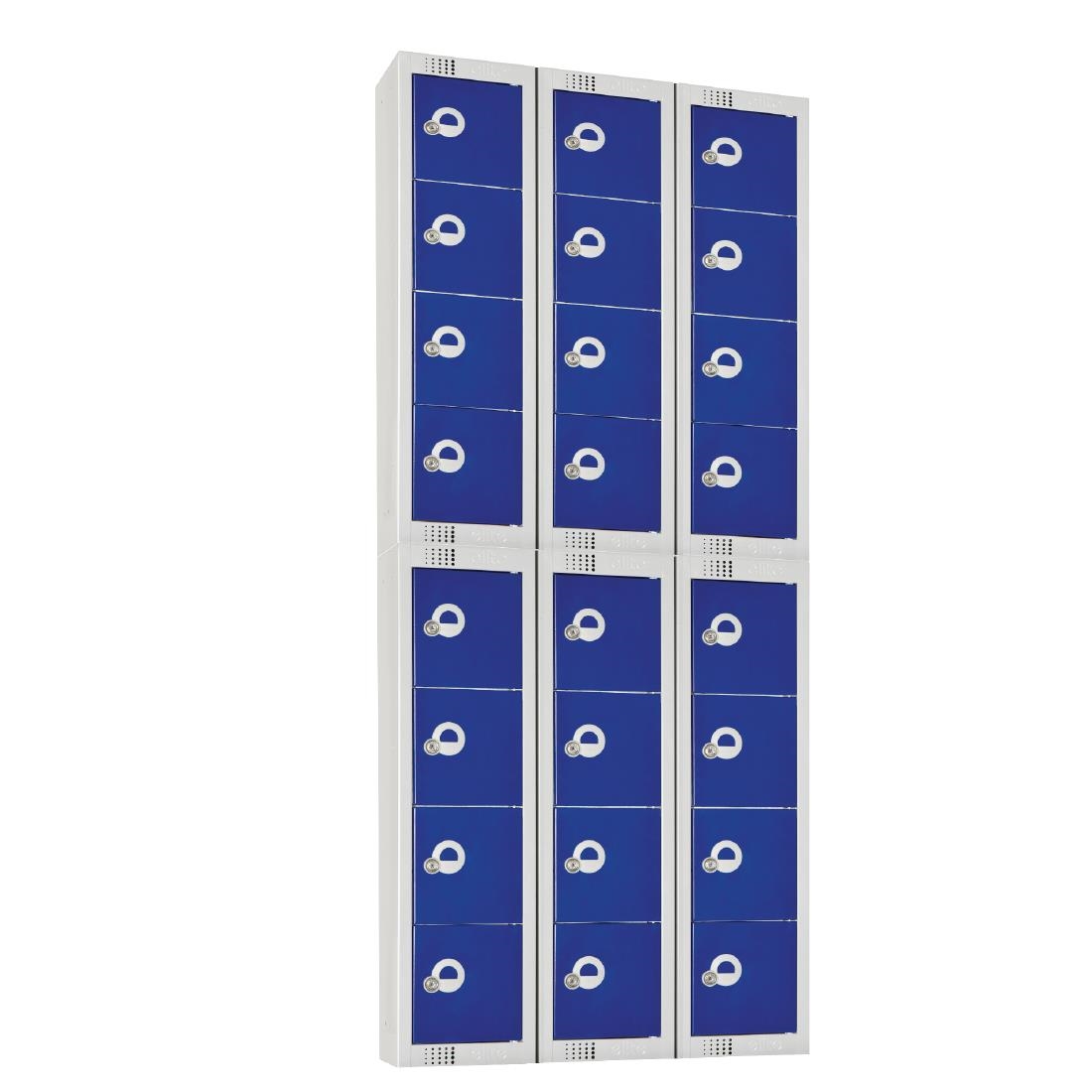 Elite Personal Effects Locker 4 Door Blue Camlock