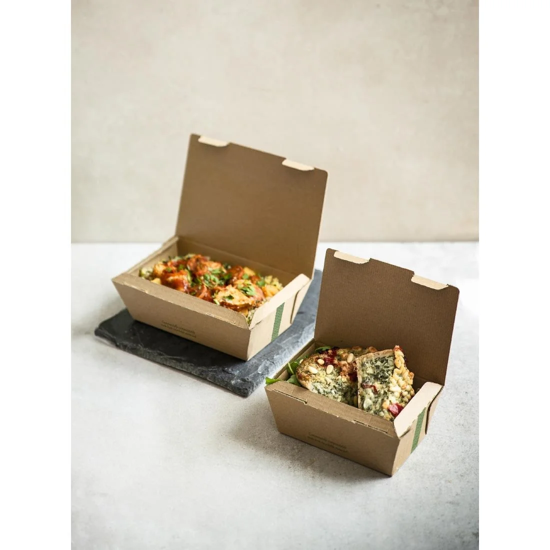 Vegware Compostable Microflute Takeaway Box 6x5" (Pack 300) - Image 2