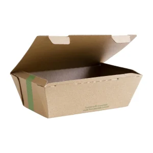 Vegware Compostable Microflute Takeaway Box 8x5" (Pack 250)