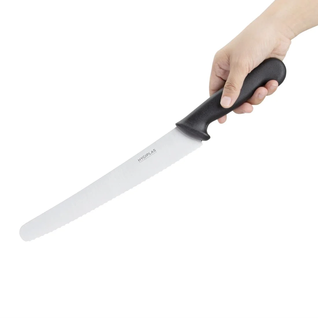 Hygiplas Serrated Pastry Knife Black 25.5cm - Image 2