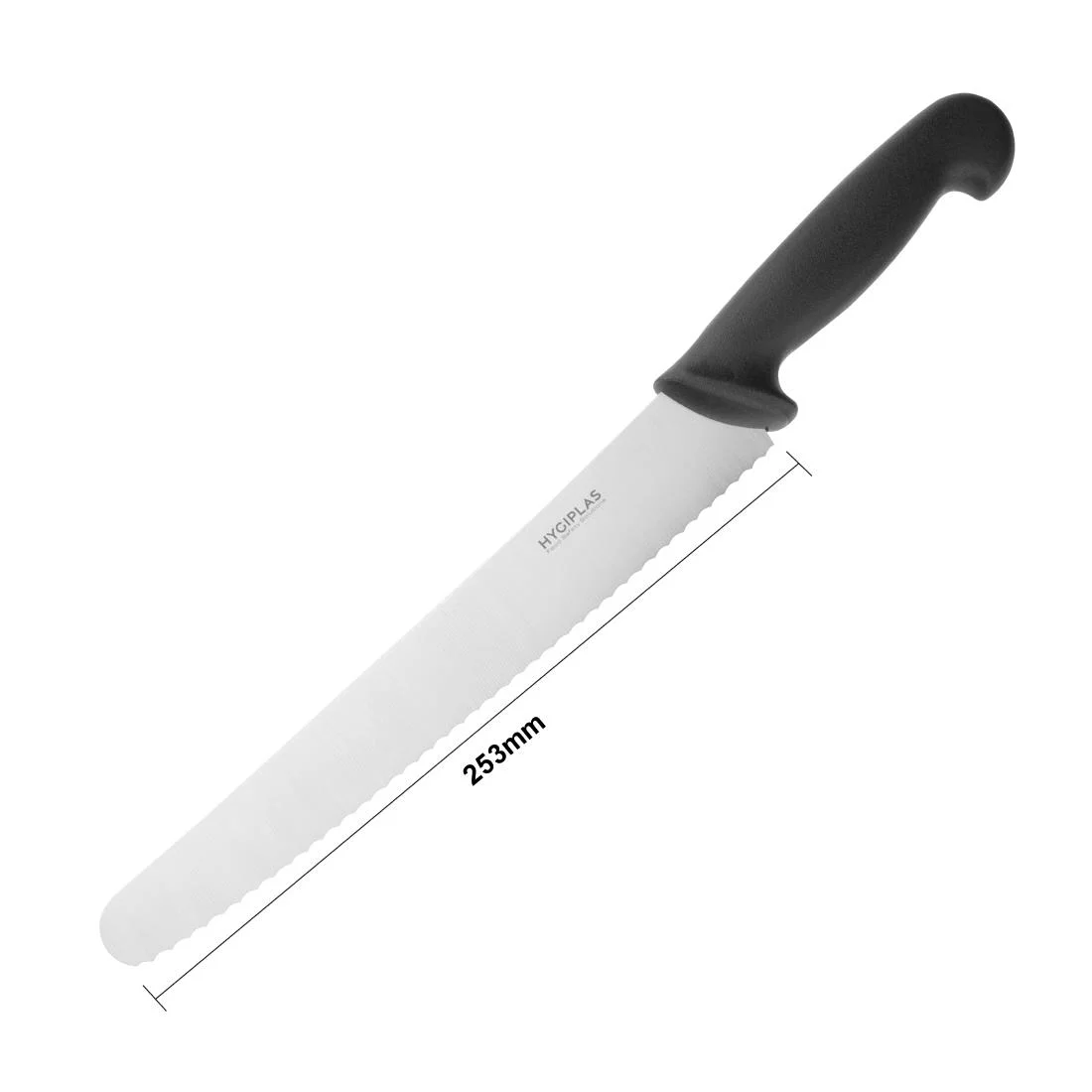 Hygiplas Serrated Pastry Knife Black 25.5cm - Image 5