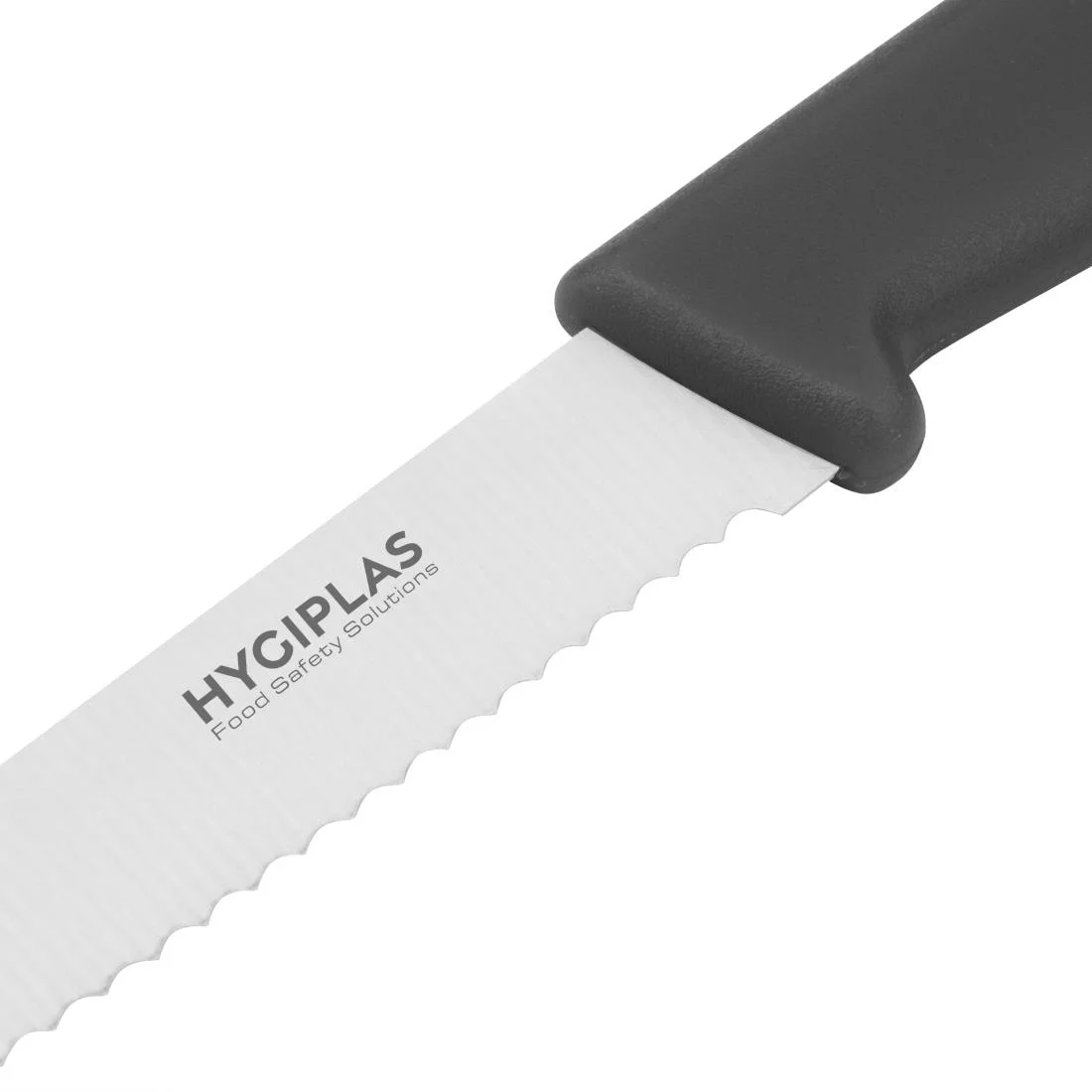 Hygiplas Serrated Tomato Knife Black 10cm - Image 3