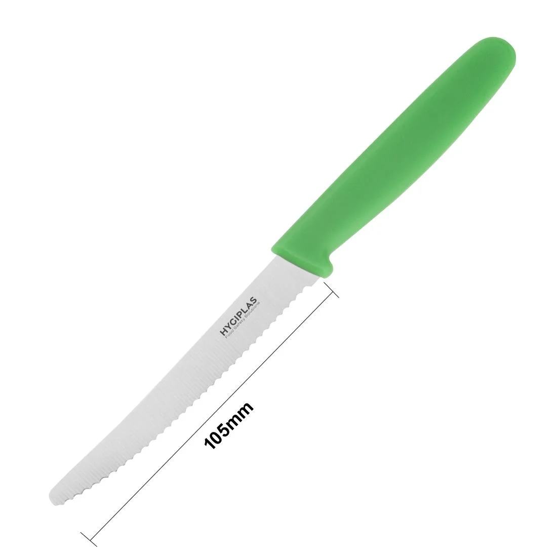 Hygiplas Serrated Tomato Knife Green 10cm - Image 5