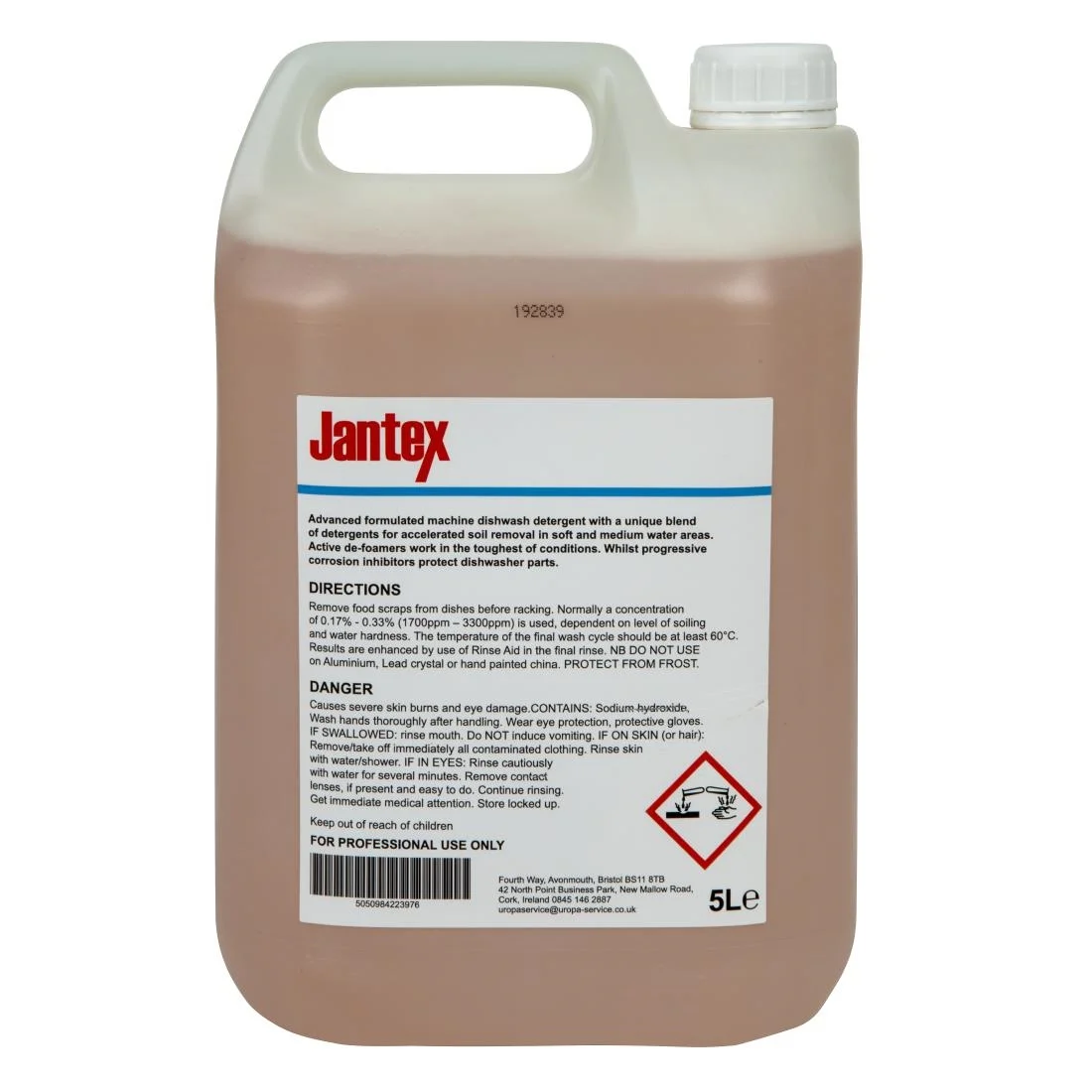 Jantex Dishwasher Detergent 5 Litre - Image 3