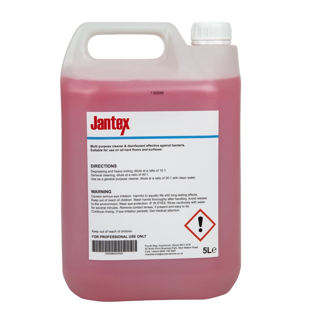 Jantex Dual Purpose Cleaner and Disinfectant 5 Litre