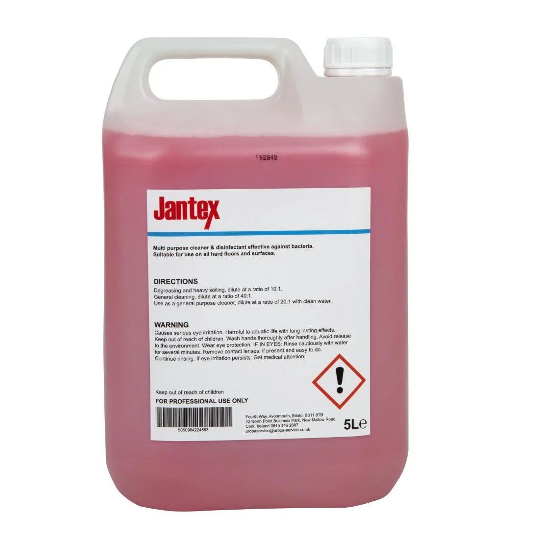 Jantex Dual Purpose Cleaner and Disinfectant 5 Litre - Image 3
