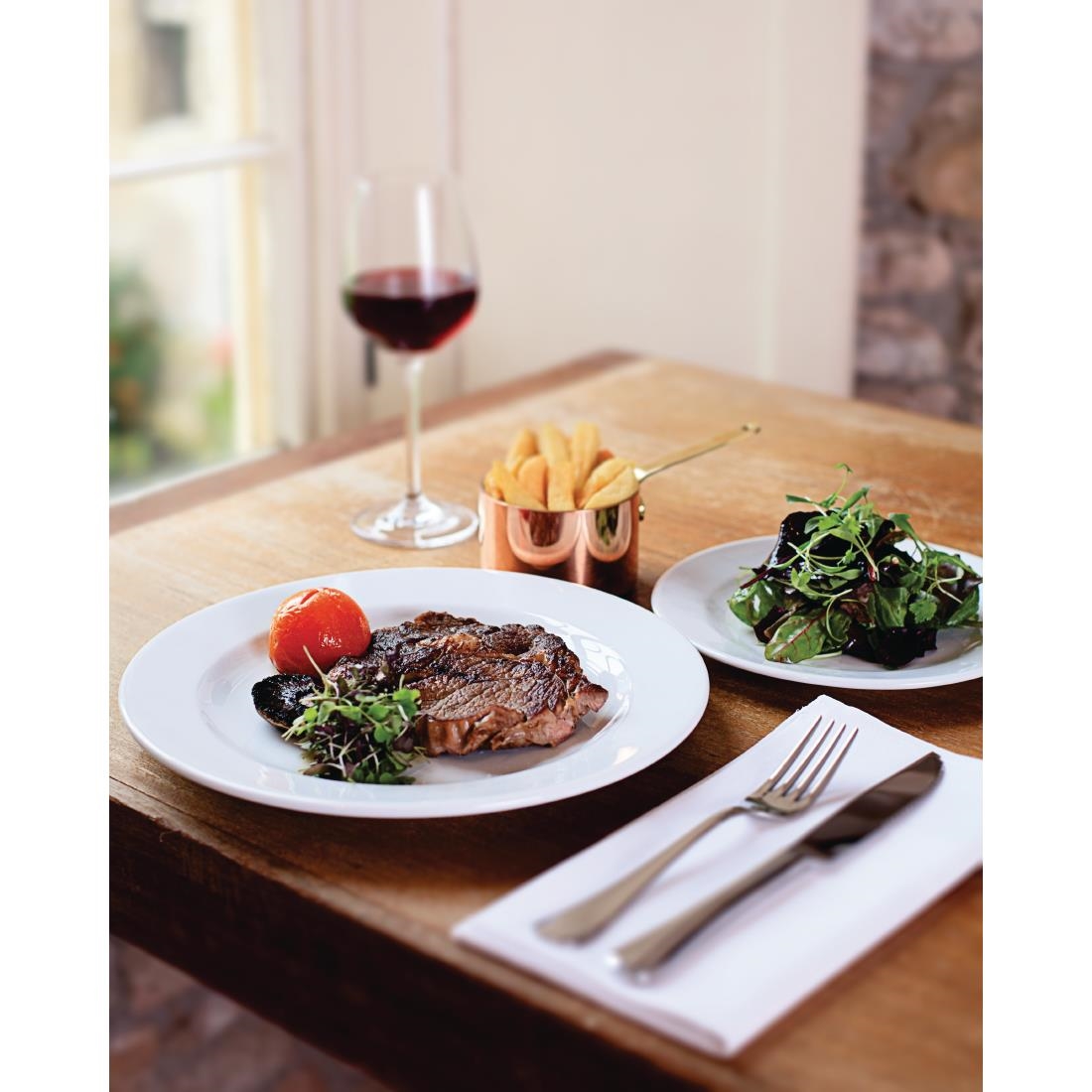Royal Porcelain Classic White Wide Rim Plates 280mm