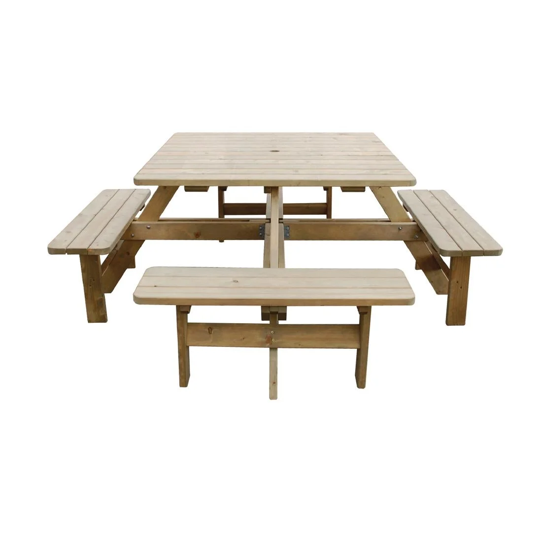 Rowlinson Square Wooden Picnic Table 6.5ft - Image 7