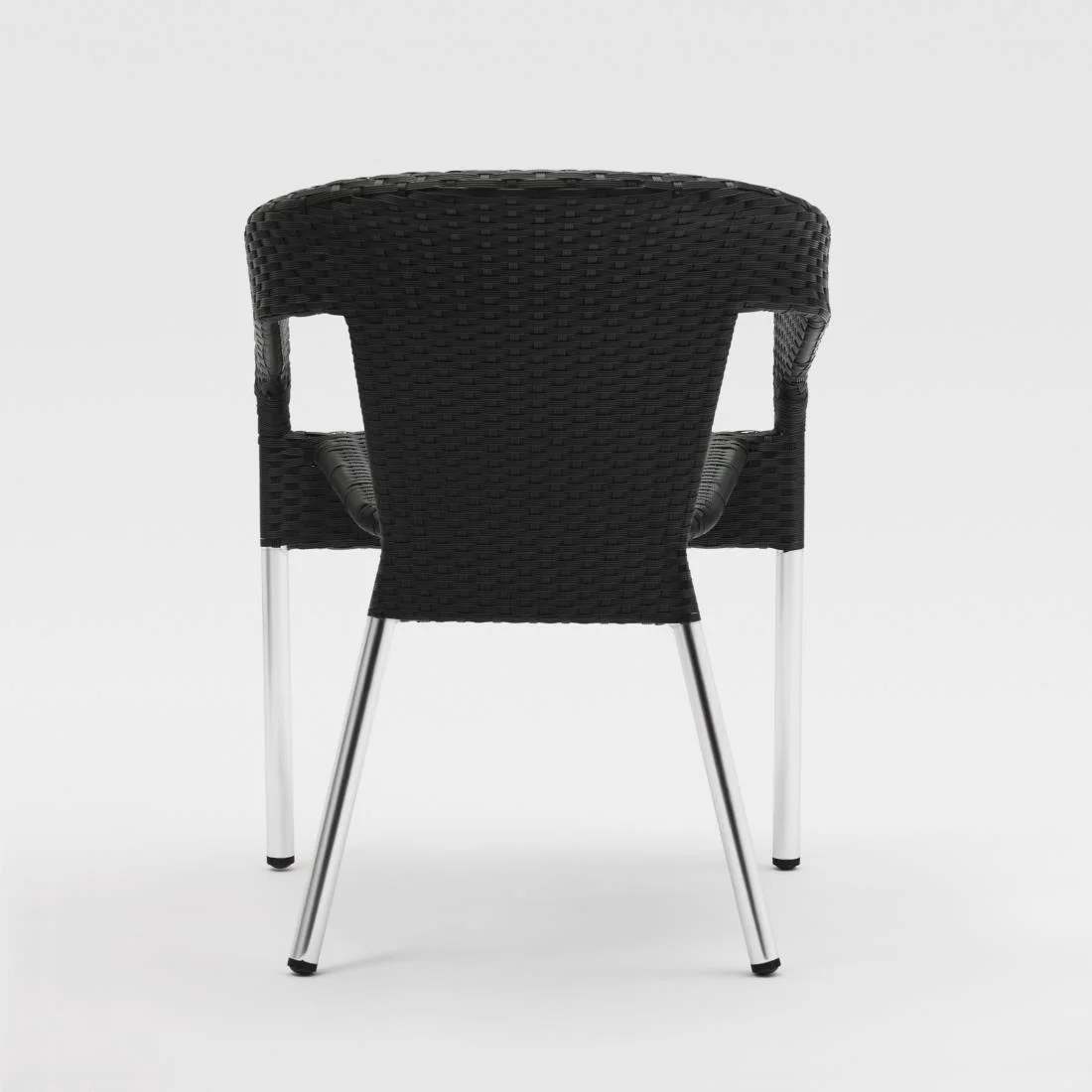 Bolero Wicker Wraparound Bistro Chairs Charcoal (Pack of 4) - Image 6