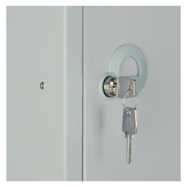 Elite Five Door Camlock Locker Grey