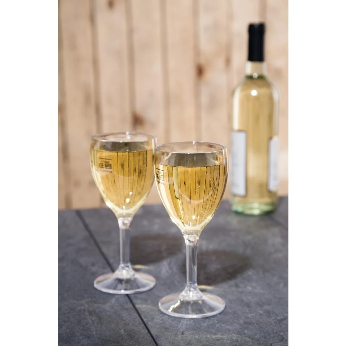 BBP Polycarbonate Wine Glasses 255ml CE Marked at 175ml - Image 2