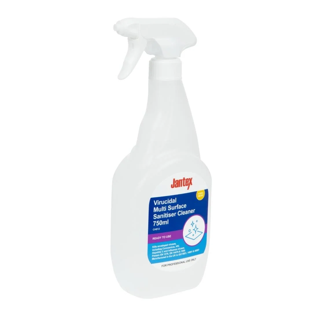 Jantex Virucidal Surface Sanitiser Ready To Use 750ml - Image 2