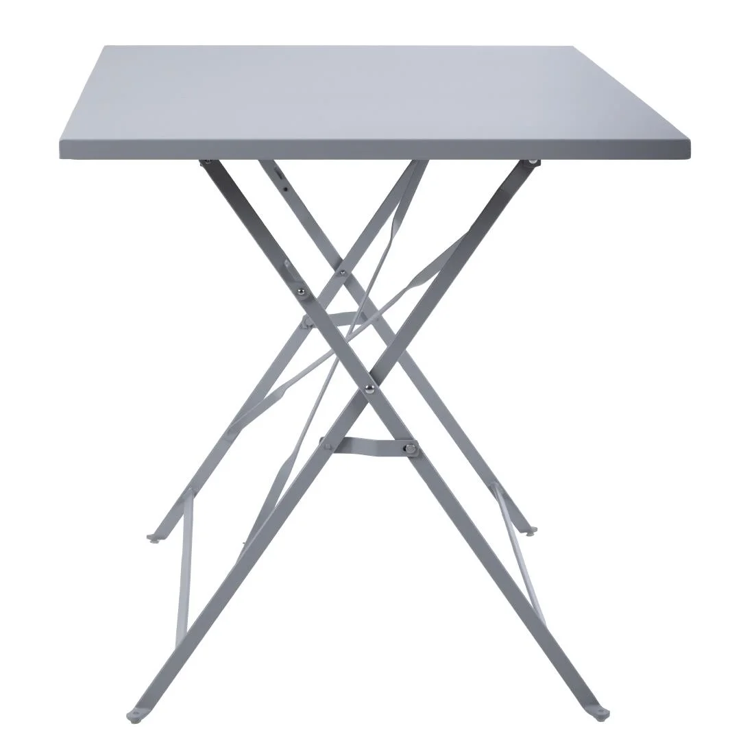 Bolero Perth Grey Pavement Style Folding Table Rectangular 1100x700mm - Image 3