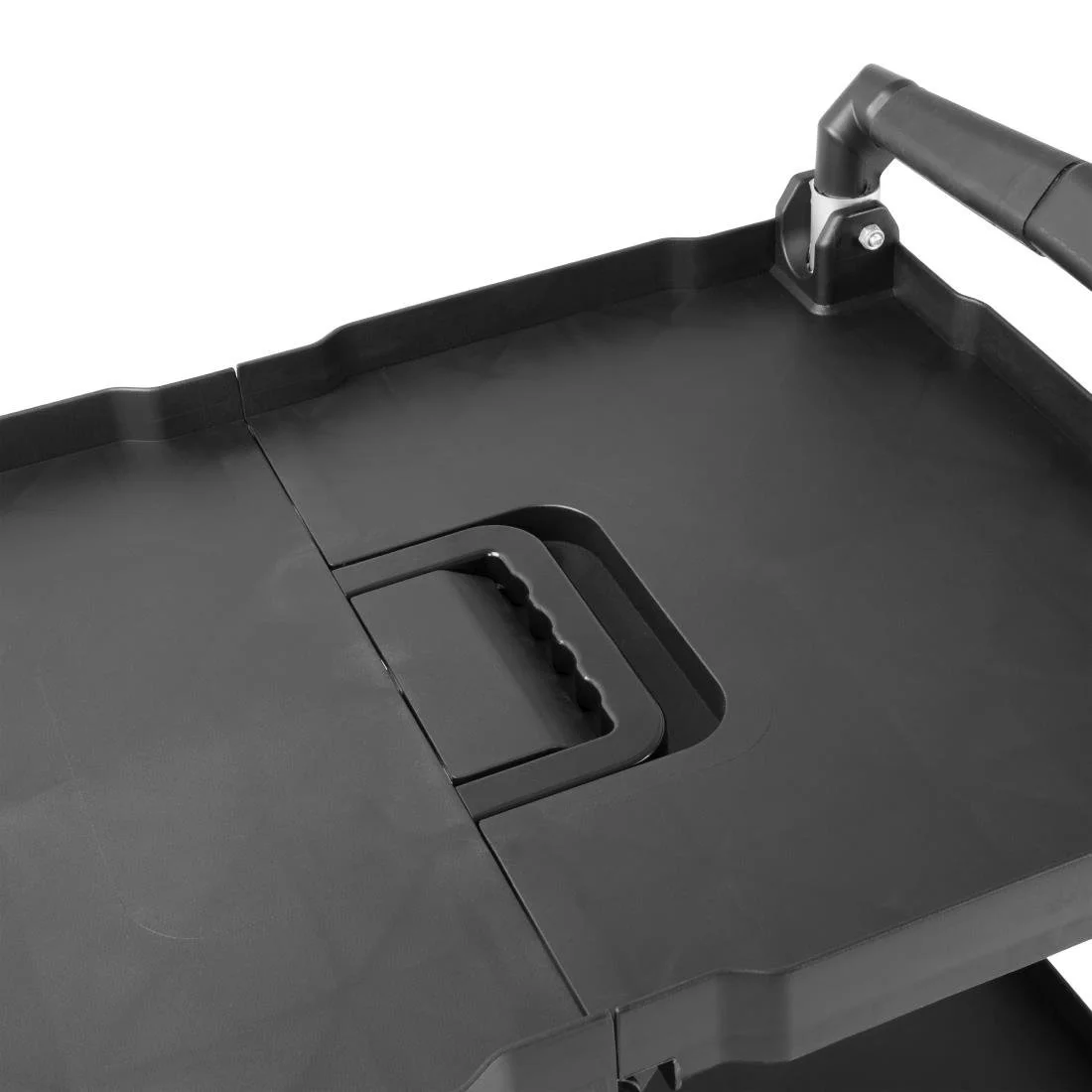 Vogue 3 Tier PP Folding Trolley Black Small - Image 5