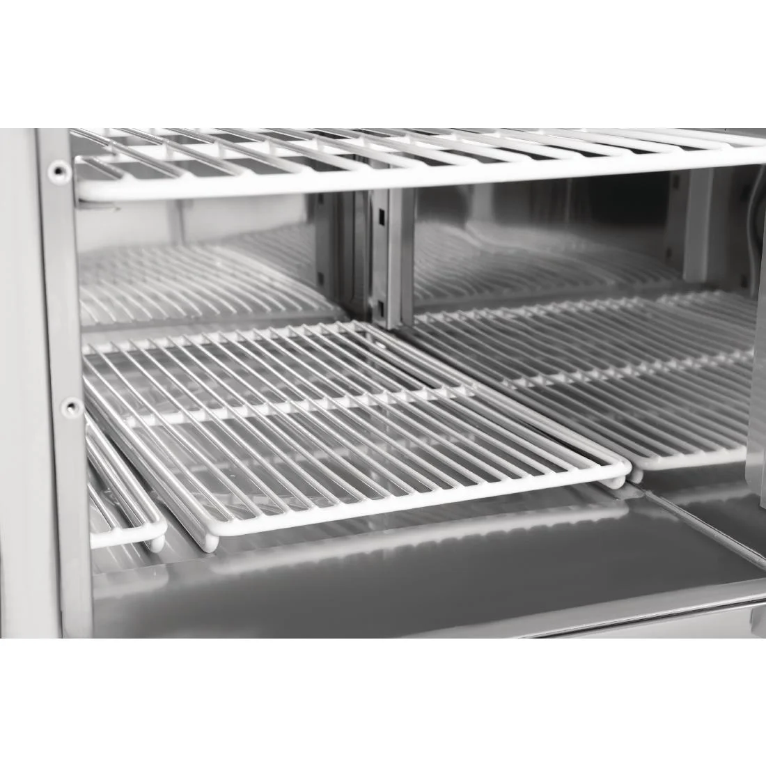 Polar Double Door Refrigerated Counter with Marble Work Top 240Ltr - Image 3