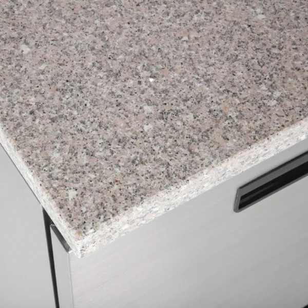Polar Double Door Refrigerated Counter with Marble Work Top 240Ltr