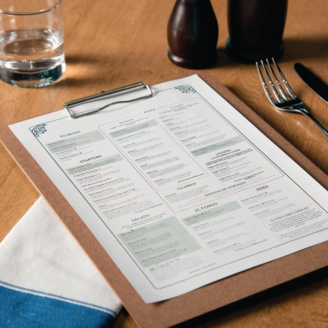 Wooden Menu Presentation Clipboard A4 - Image 4