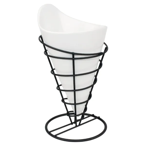 Olympia Wire Chip Cone Black