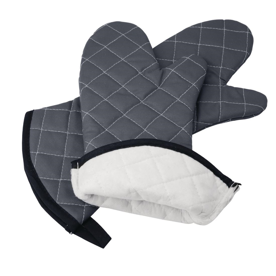 Vogue Flame Retardant Charcoal Oven Mitt 17"