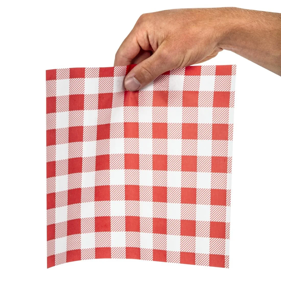 Fiesta Compostable Red Gingham Greaseproof Sheets 250x250mm (200 Pack) - Image 6