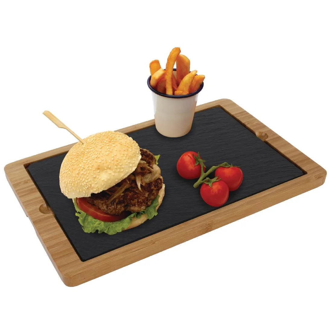 Olympia Smooth Edged Slate Platter 280x180mm - Image 2