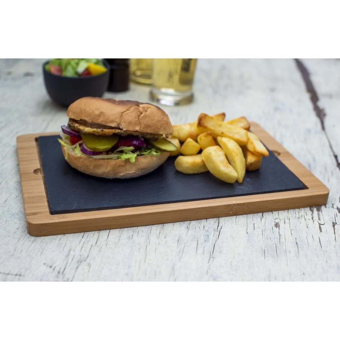 Olympia Smooth Edged Slate Platter 280x180mm - Image 6