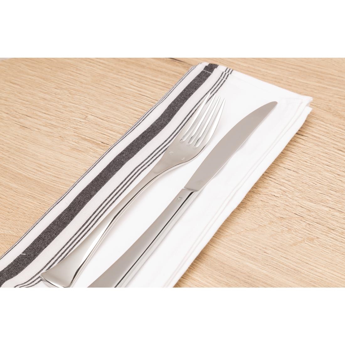 Bistro Table Napkins Black Stripe