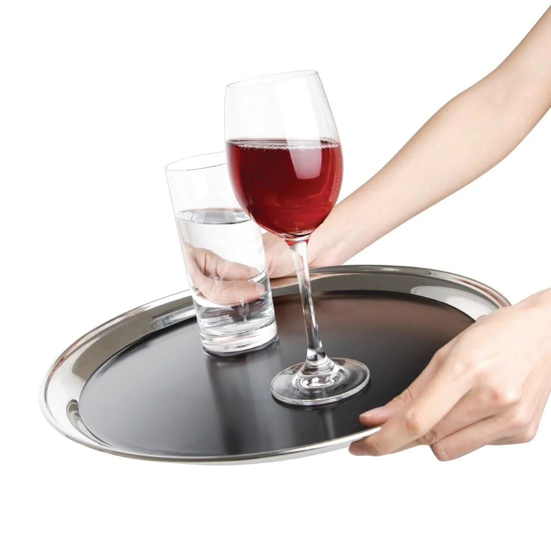 Olympia Non Slip Bar Tray Round 14 in - Image 4