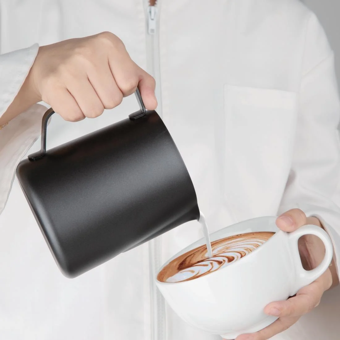 Olympia Black Non-Stick Milk Frothing Jug 900ml - Image 5