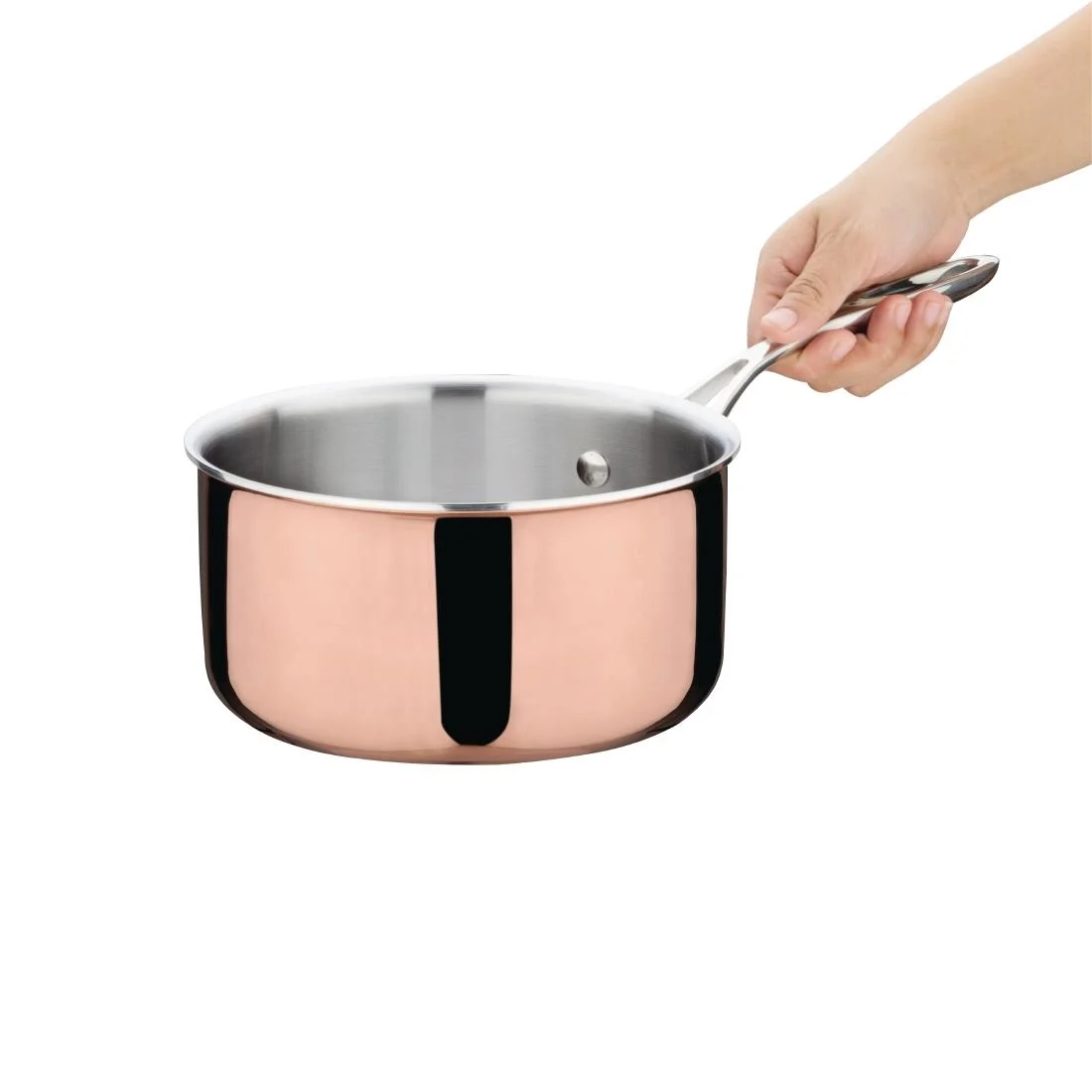 Vogue Tri Wall Copper Saucepan 180mm - Image 3