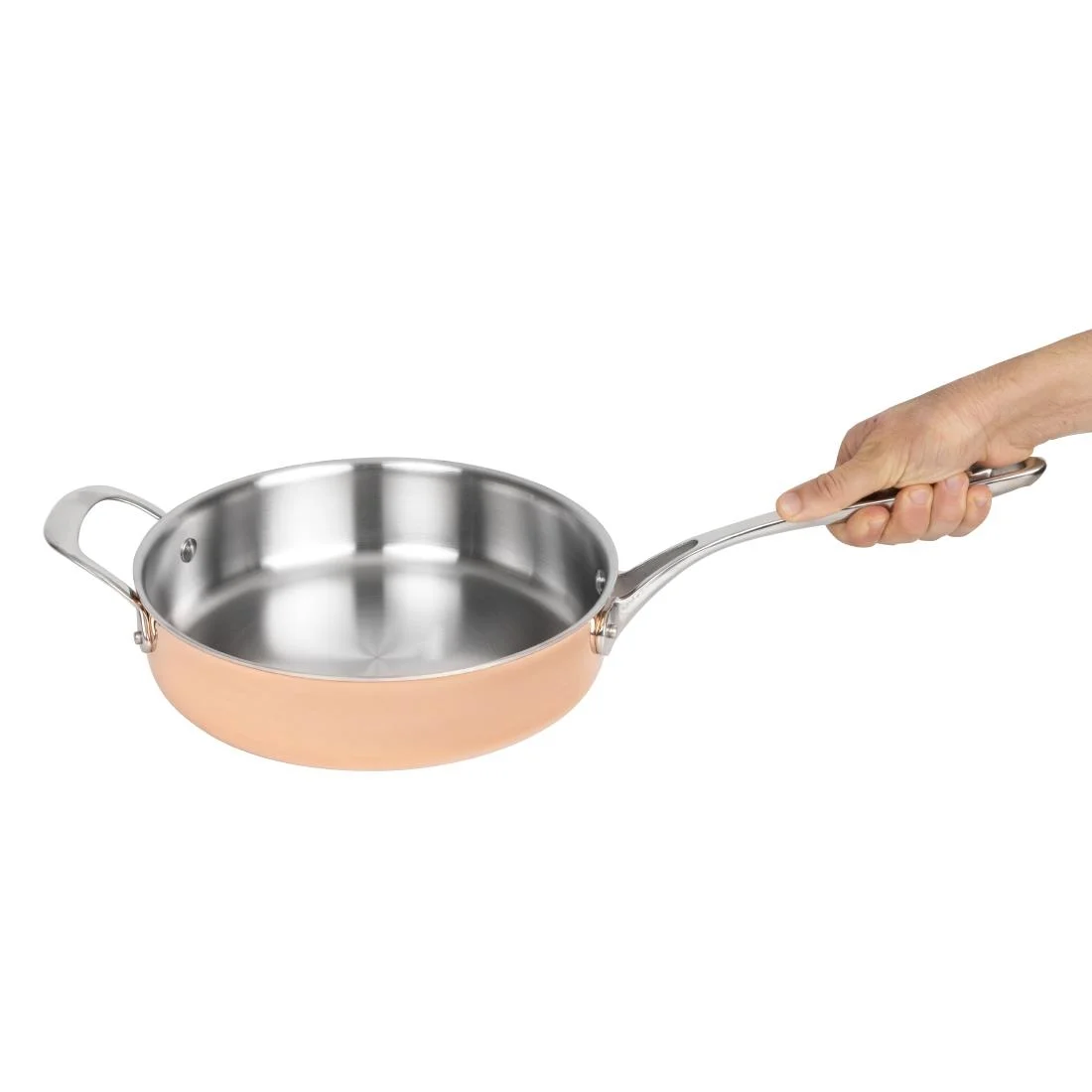 Vogue Tri Wall Copper Saute Pan 240mm - Image 7