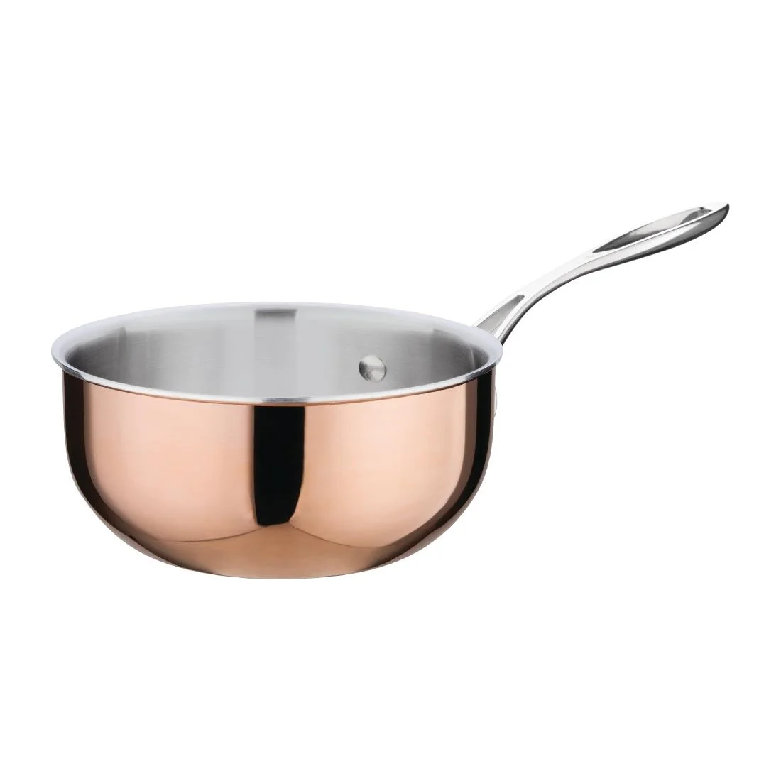 Vogue Tri Wall Copper Flared Saute Pan 200mm - Image 3