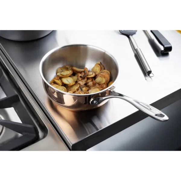 Vogue Tri Wall Copper Flared Saute Pan 200mm