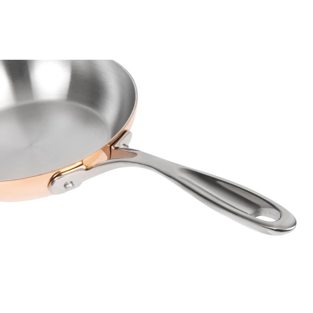 Vogue Tri Wall Copper Frying Pan 200mm - Image 6