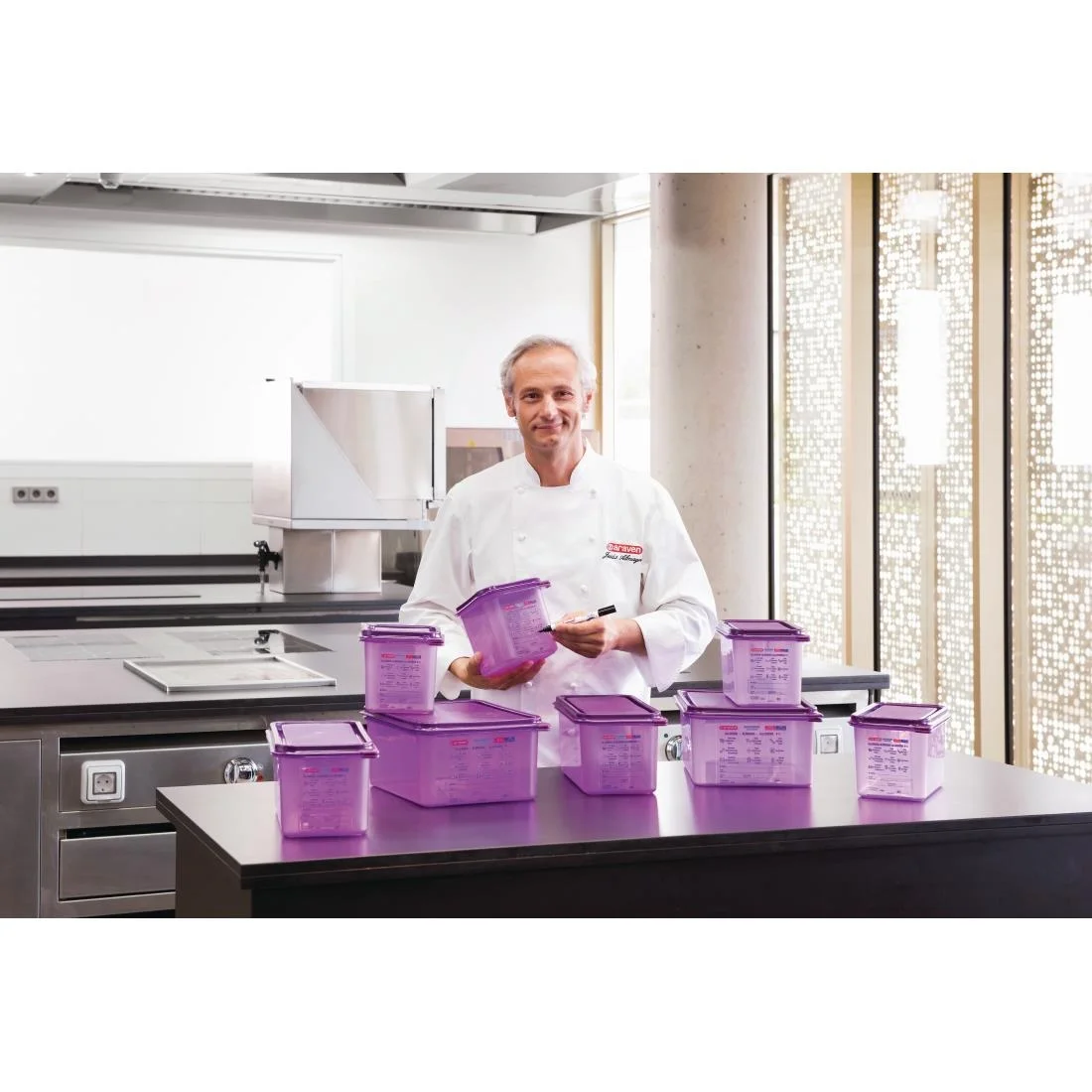 Araven 1/3 GN Polypropylene Gastronorm Food Container 6L - Image 2