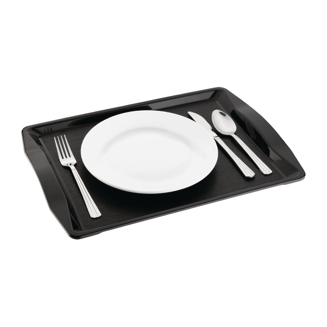 Kristallon Handled Fast Food Tray Black 420mm