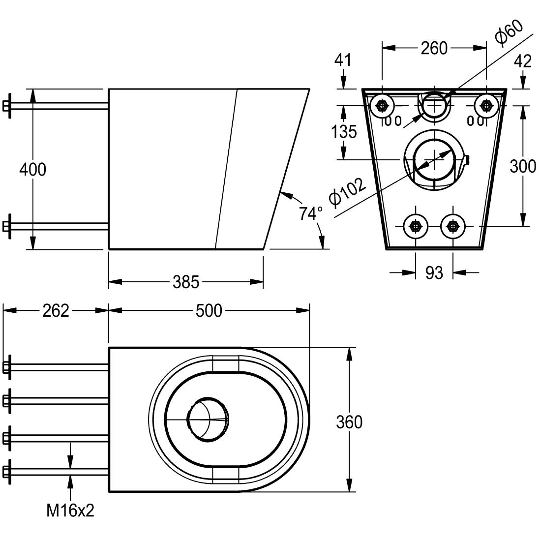Franke Sissons Floor Stand Toilet Stainless Steel