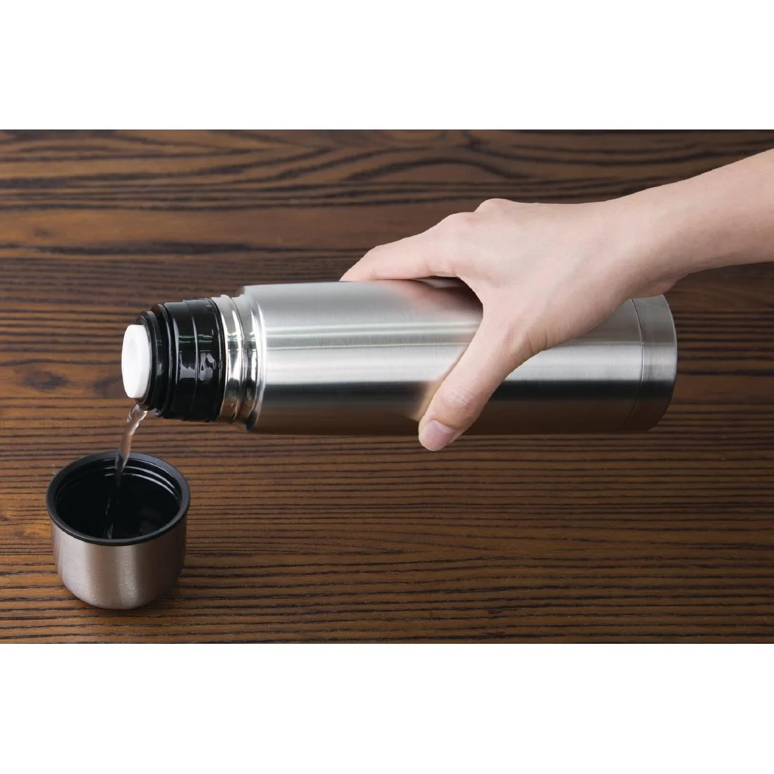 Olympia Vacuum Flask Stainless Steel 0.5Ltr - Image 5