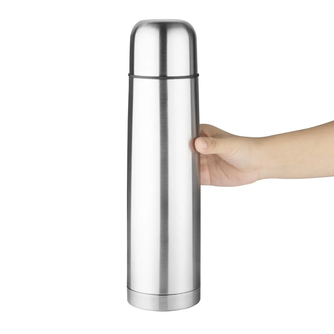 Olympia Vacuum Flask Stainless Steel 1Ltr - Image 2