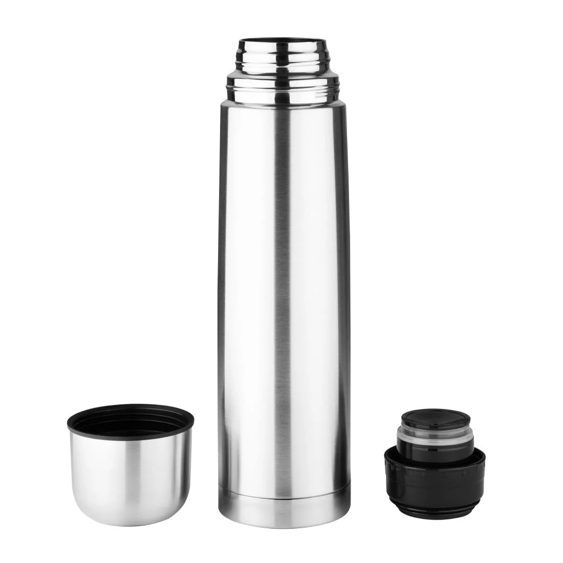 Olympia Vacuum Flask Stainless Steel 1Ltr - Image 3