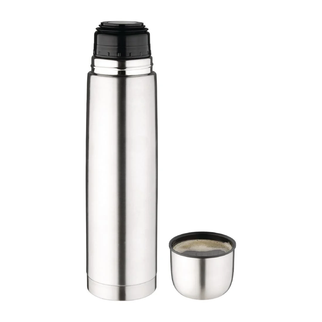 Olympia Vacuum Flask Stainless Steel 1Ltr - Image 5