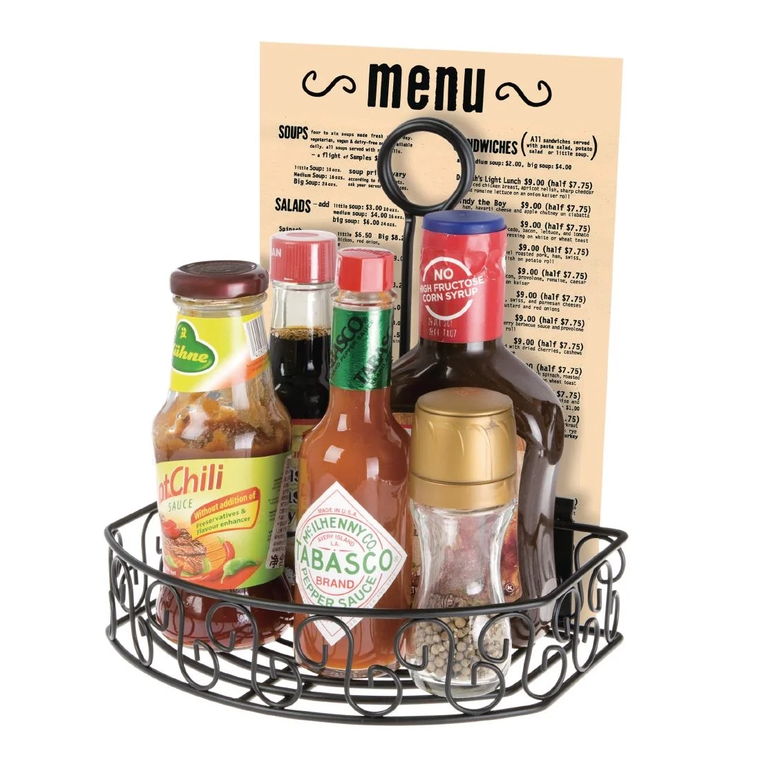 Olympia Wire Condiment Holder With Menu Clip - Image 2