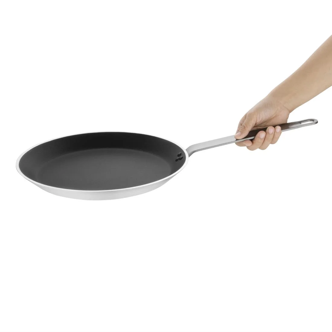 Vogue Platinum Plus Anodised Aluminium Non-Stick Teflon Crepe Pan 30cm - Image 2
