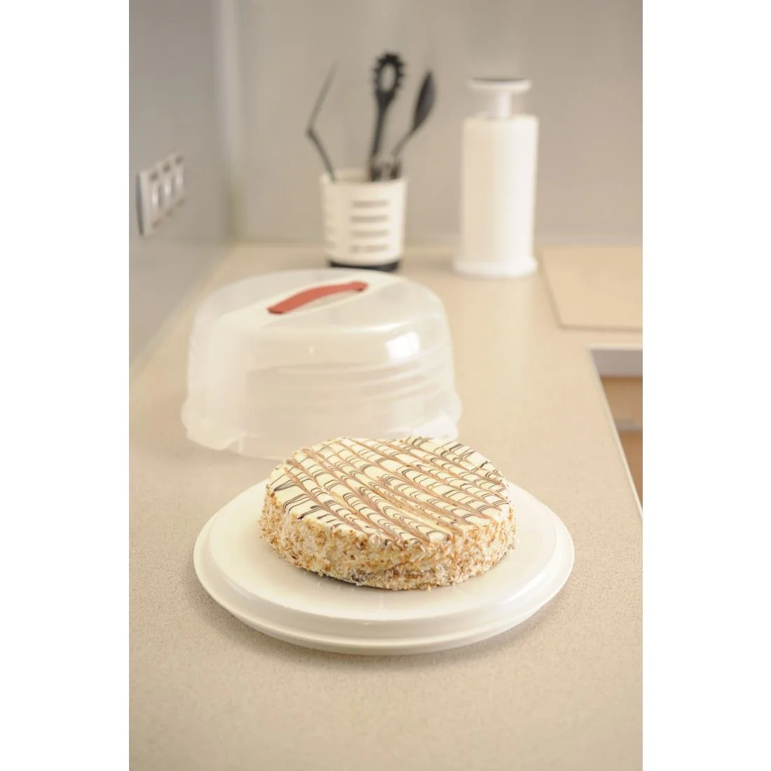 Curver Round Cake Box White 350mm - Image 3