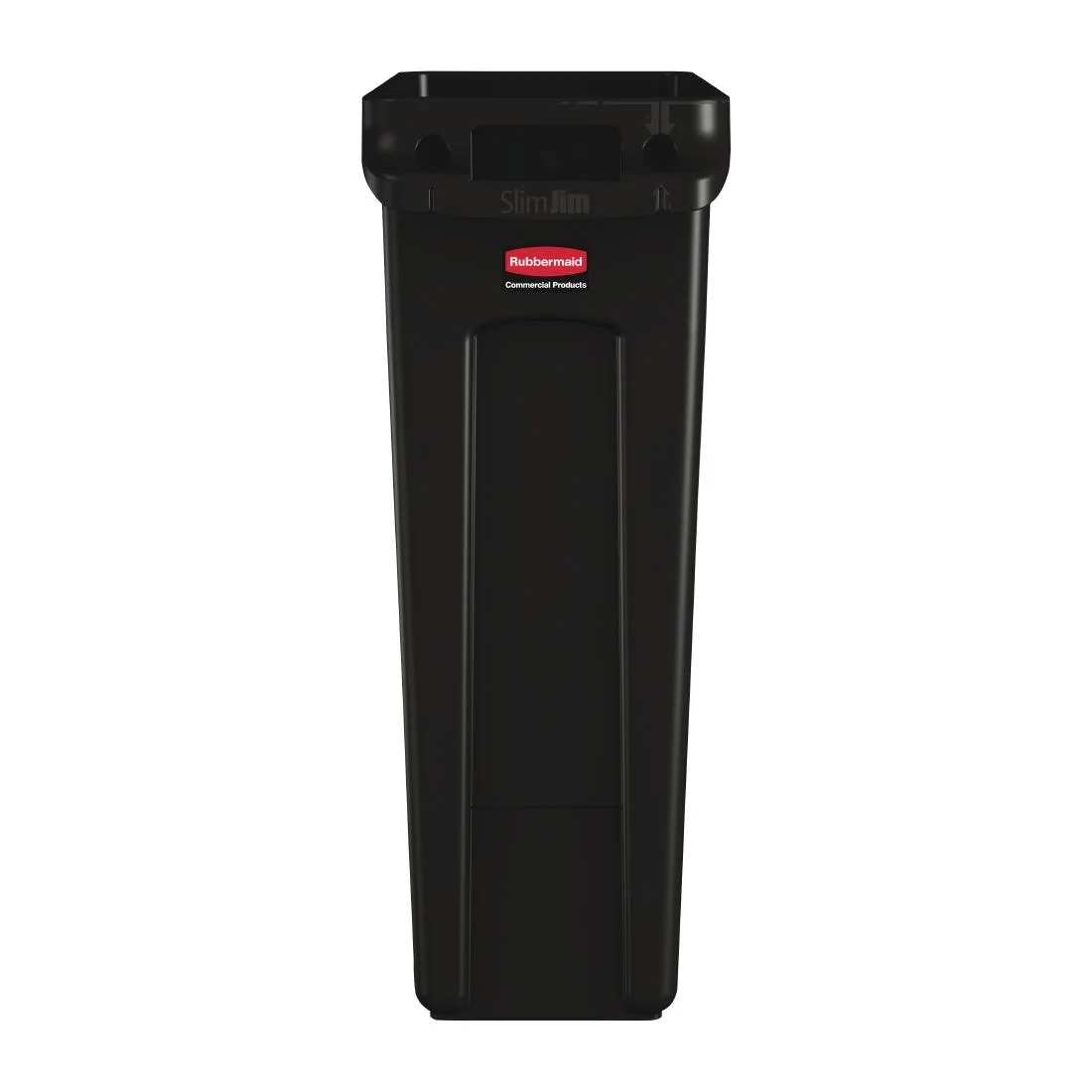 Rubbermaid Slim Jim Container with Venting Channels Black 87Ltr - Image 2