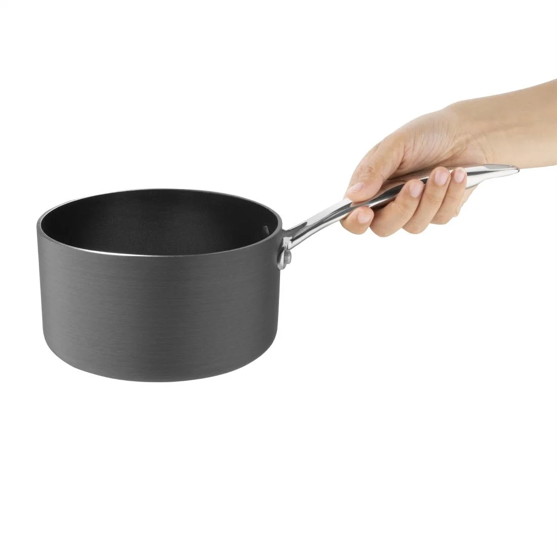 Vogue Annodised Aluminium Non Stick Sauce Pan 160mm - Image 2